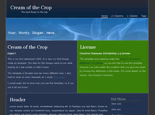 Cream of the Crop Free Website Template