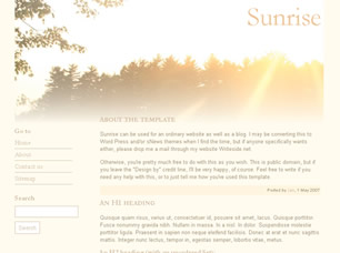 Sunrise Free CSS Template