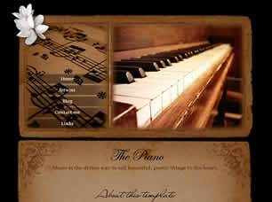 The Piano Free Website Template