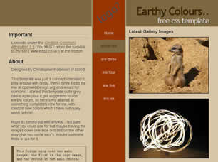 Earthy Colours Free Website Template