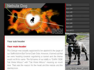 Nebula Dog Free Website Template