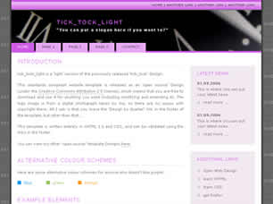 Tick Tock Light Free CSS Template