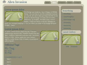 Alien Invasion Free Website Template