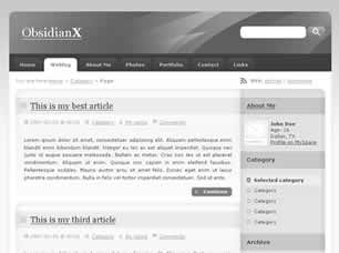ObsidianX Free Website Template