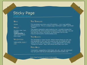 Sticky Page Free Website Template