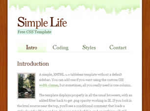 Simple Life Free Website Template