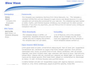 Blew Wave Free Website Template