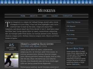 Monkeys Free Website Template