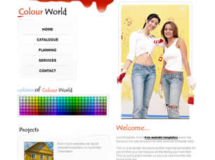 Colour World Free Website Template