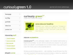Curiously Green 1.0 Free Website Template