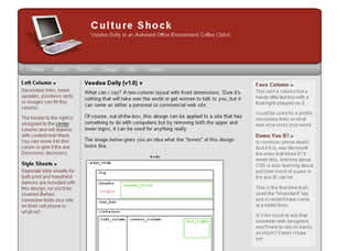 Culture Shock Free CSS Template