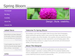 Spring Bloom Free Website Template