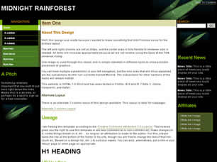 Midnight Rainforest Free CSS Template