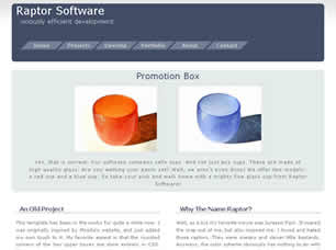 Raptor Software Free CSS Template