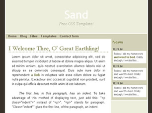Sand Free CSS Template