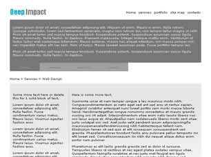 Deep Impact Free CSS Template
