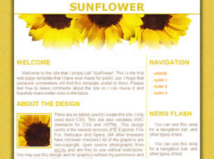 Sunflower Free Website Template