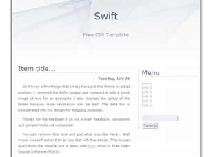 Swift Free Website Template