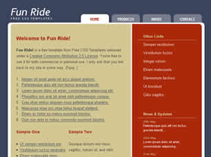 Fun Ride Free Website Template