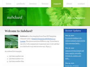 Subdued Free Website Template