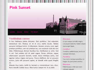 Pink Sunset Free Website Template
