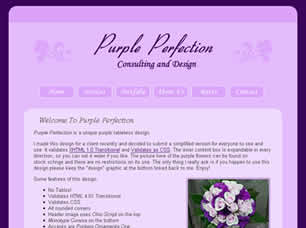 Purple Perfection Free Website Template