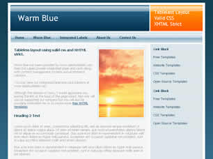 Warm Blue Free Website Template
