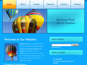 Balloon Fest Free Website Template