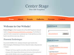 Center Stage Free Website Template