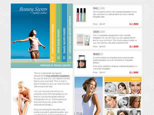 Beauty Secrets Free Website Template