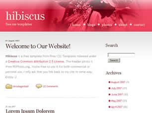 Hibiscus Free Website Template