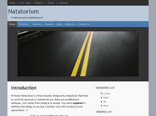 Natatorium Free Website Template
