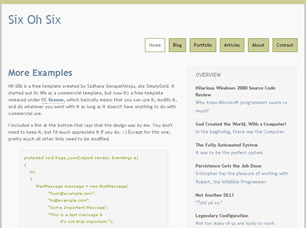 Six Oh Six Free Website Template