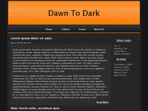 Dawn To Dark Free Website Template