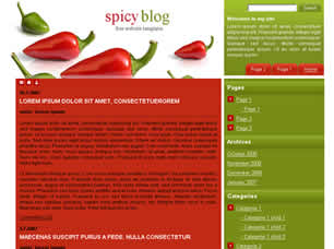 Spicy Blog Free Website Template