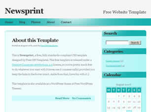 Newsprint Free Website Template