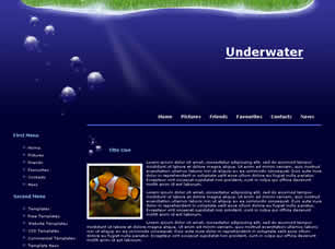 Underwater Free Website Template