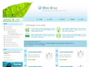 Web Shop Free Website Template