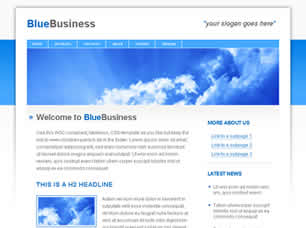 BlueBusiness Free Website Template