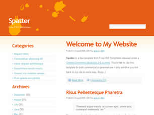 Spatter Free Website Template