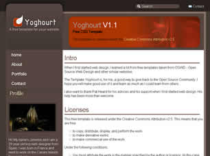 Yoghourt V1.1 Free CSS Template