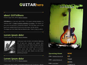 GUITARhero Free Website Template