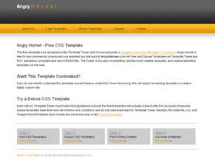 Angry Hornet Free Website Template