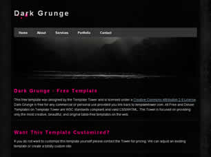 Dark Grunge Free Website Template