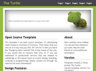 The Turtle Free Website Template