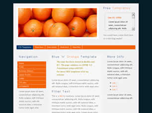 Blue ‘n’ Orange Free Website Template