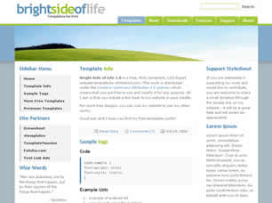 Bright Side of Life 1.0 Free CSS Template