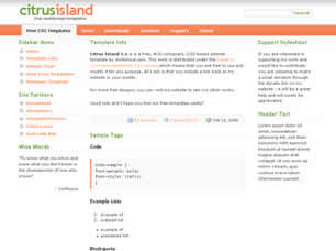 Citrus Island 1.1 Free Website Template