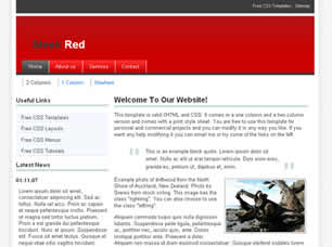 Sleek Red Free Website Template