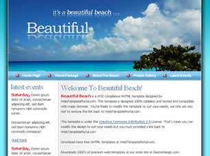 Beautiful Beach Free CSS Template